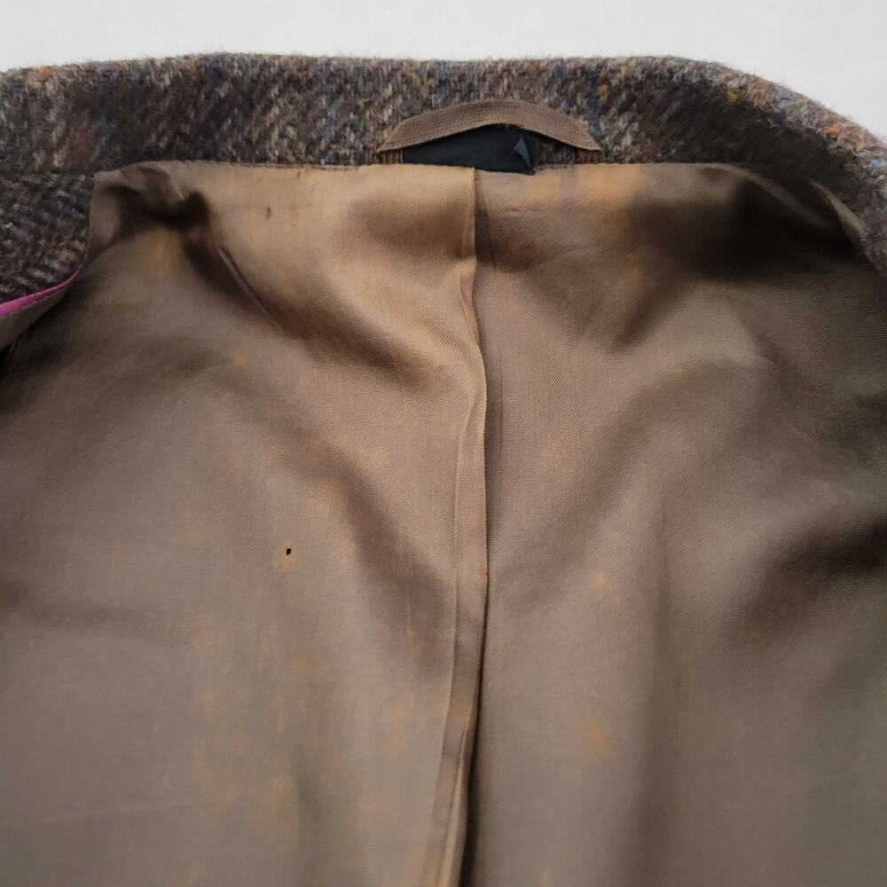 Haggar Mens 44L Gallery Jacket Sport Coat Check Donegal Tweed Vintage - Picture 10 of 10